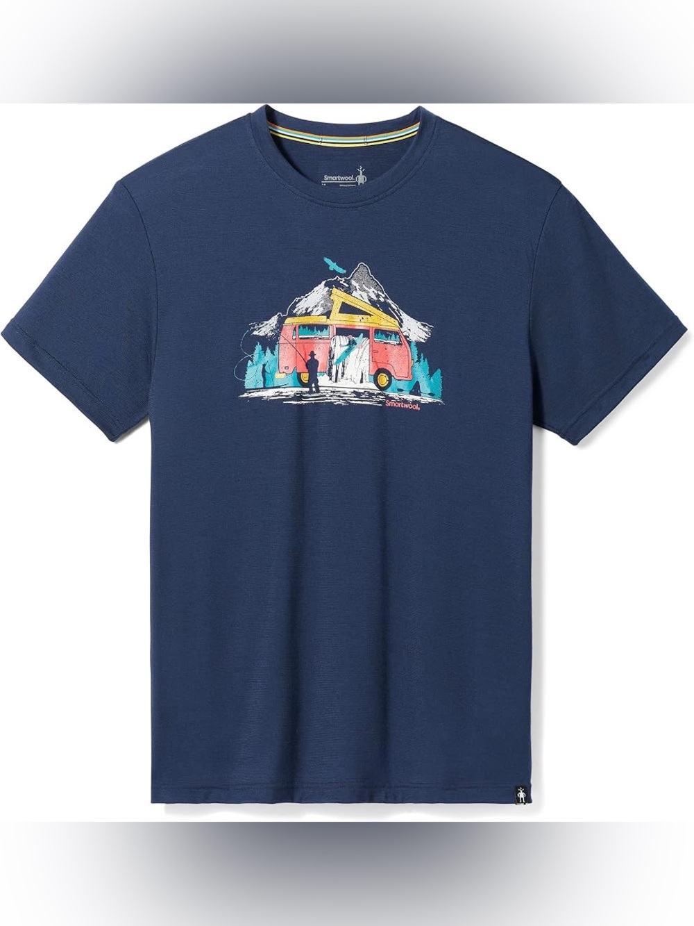 Smartwool Men's River Van Graphic Short Sleeve Tee in Deep Navy size large